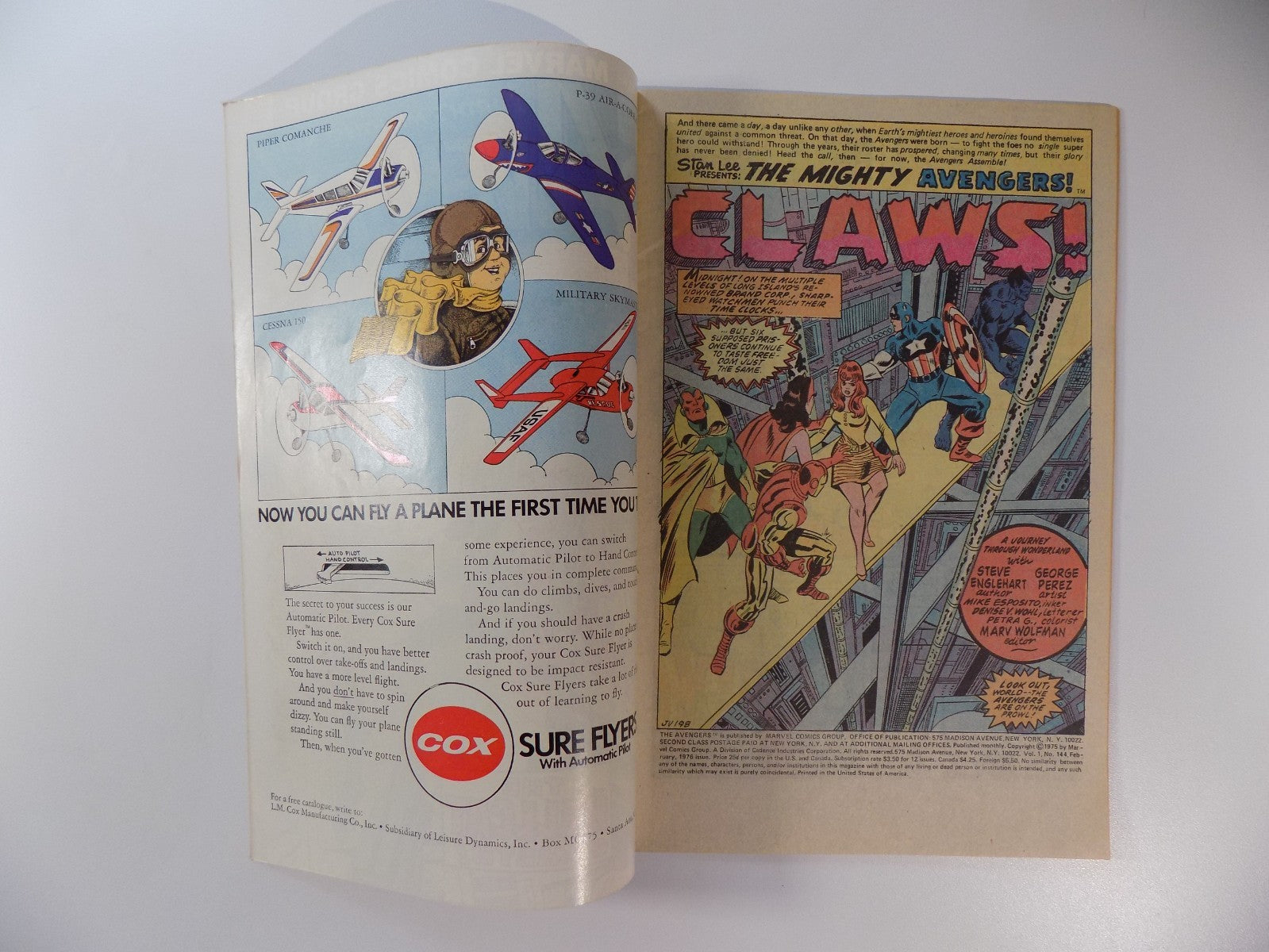 Avengers #144 Marvel Comic February 1976 Very Fine