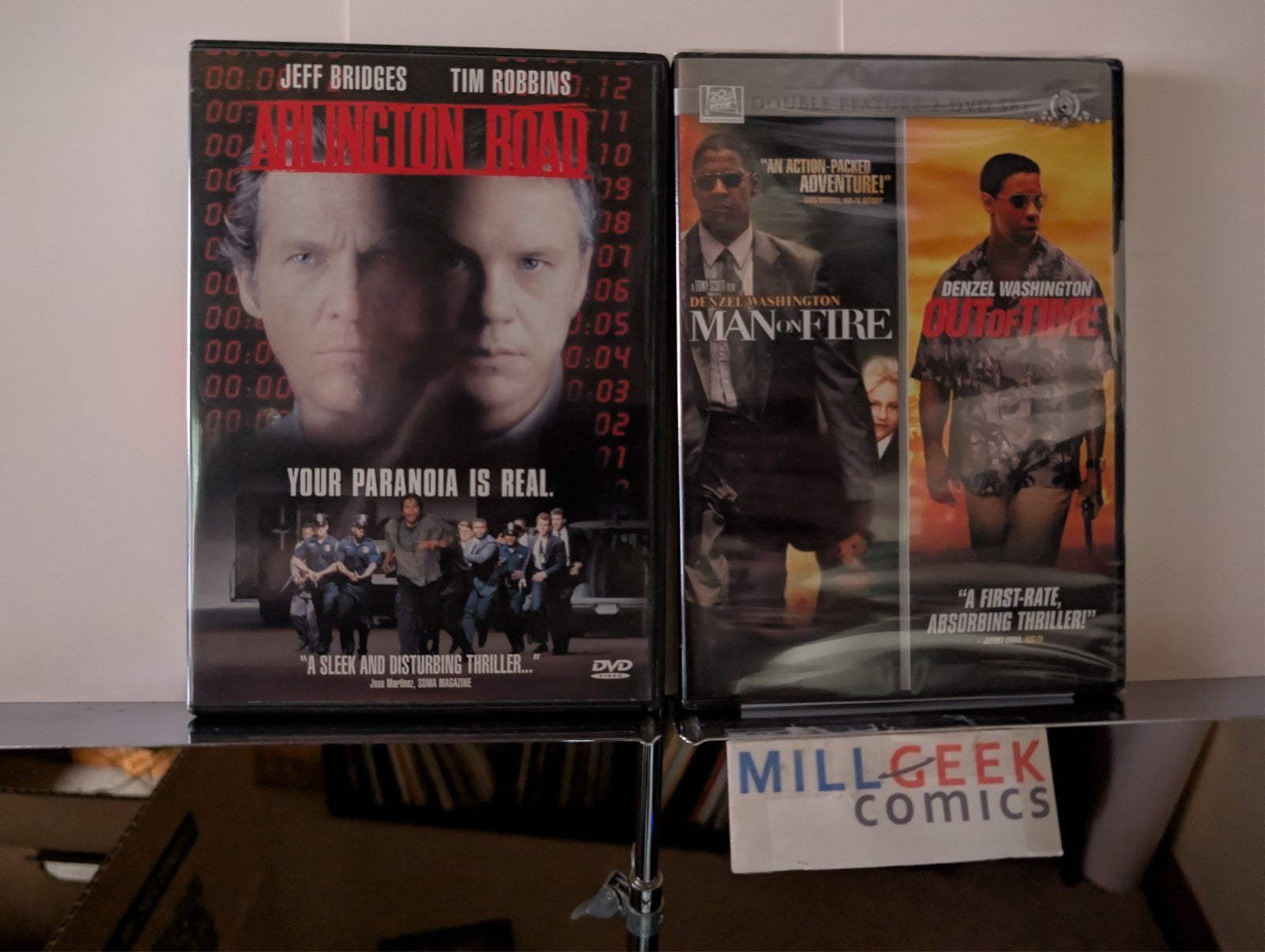 Arlington Road / Man on Fire / Out of Time, 3 Movie Set (DVD) Like New-JD