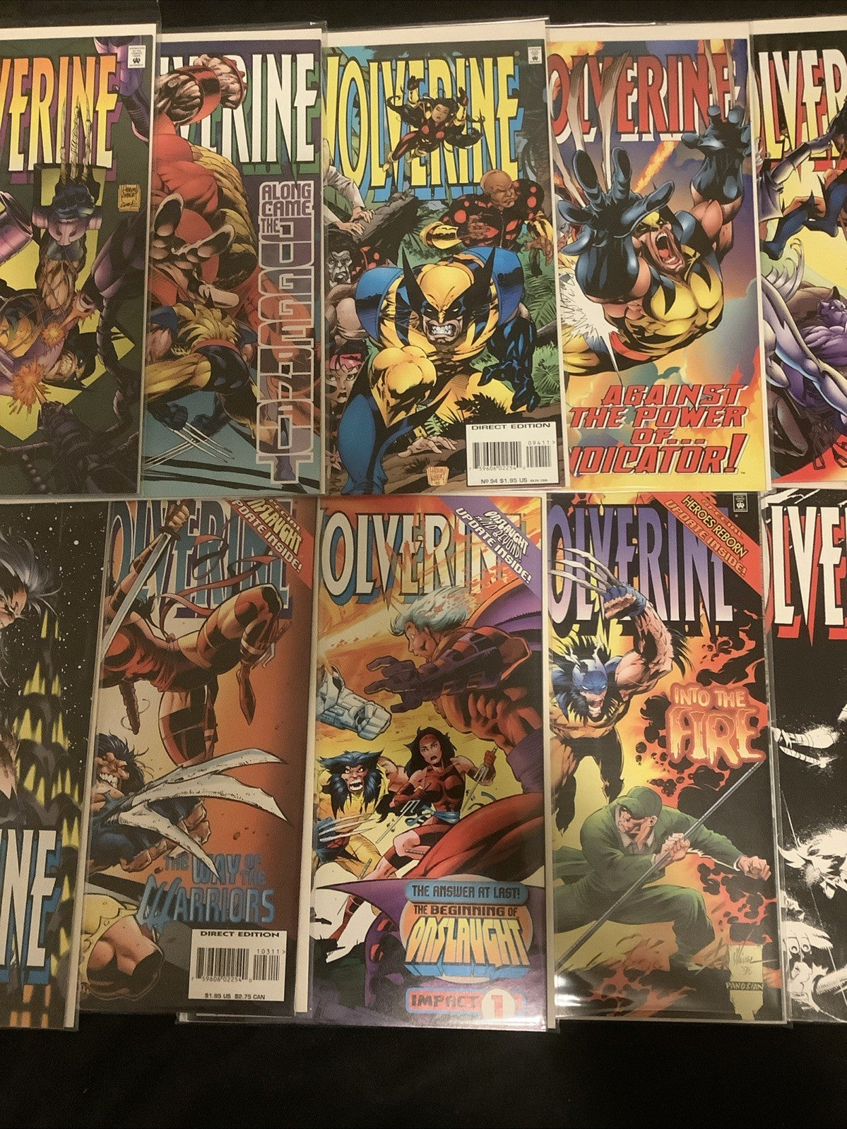 Wolverine #89-130 Comic Lot, Marvel, Hama/DeFalco, Hologram Cover, 1995