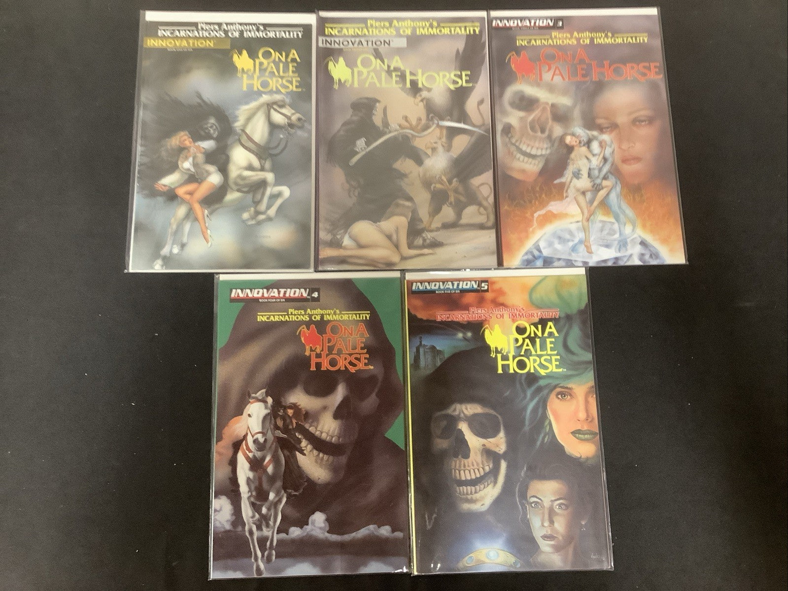 On A Pale Horse #1-5 Comic Set, Innovation Publishing, Campiti/Okamoto, 1990