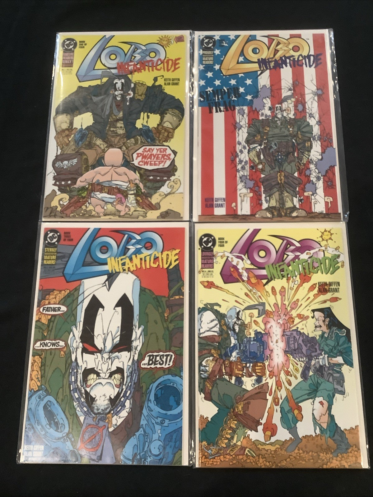 Lobo: Infanticide #1-4 Complete Comic Set, DC, Keith Giffen/Alan Grant, 1992