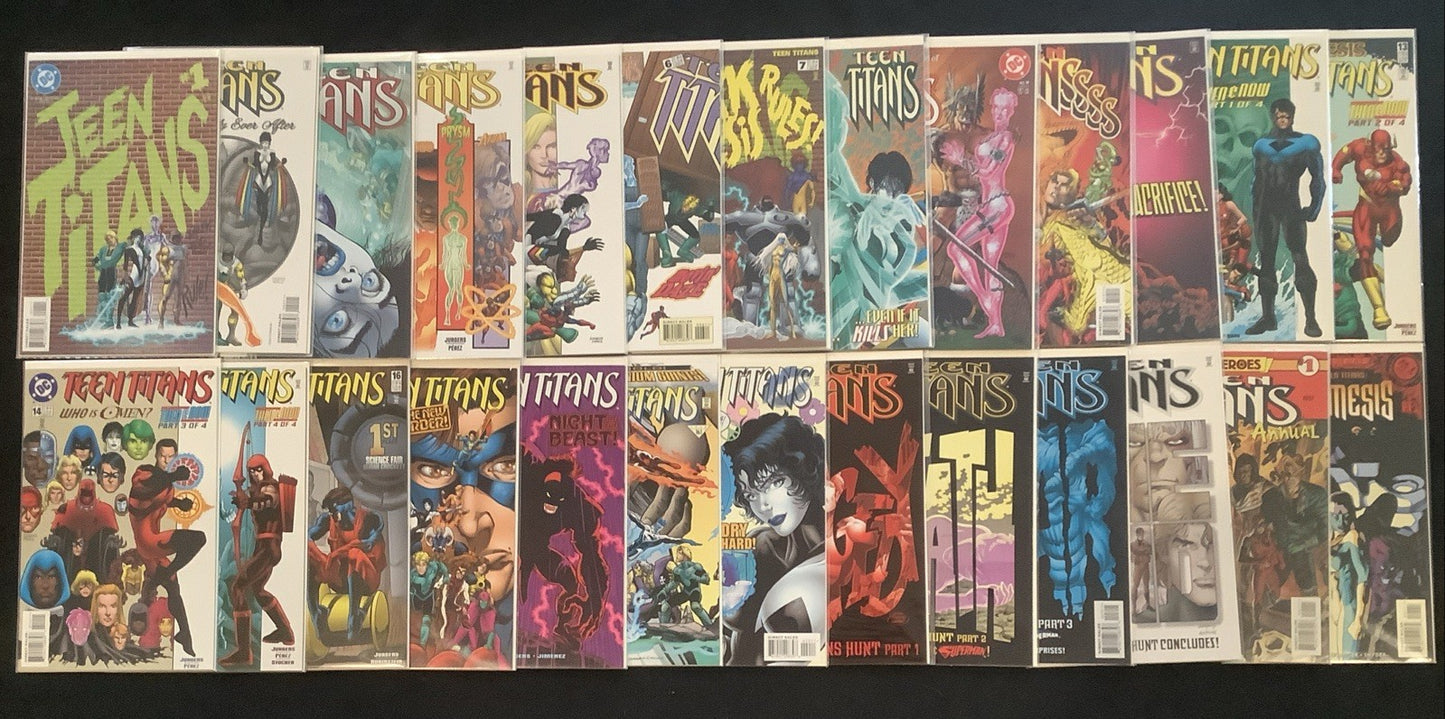Teen Titans #1-24 + Annual #1 + Dark Nemesis Complete Comic Series, DC, Jurgens