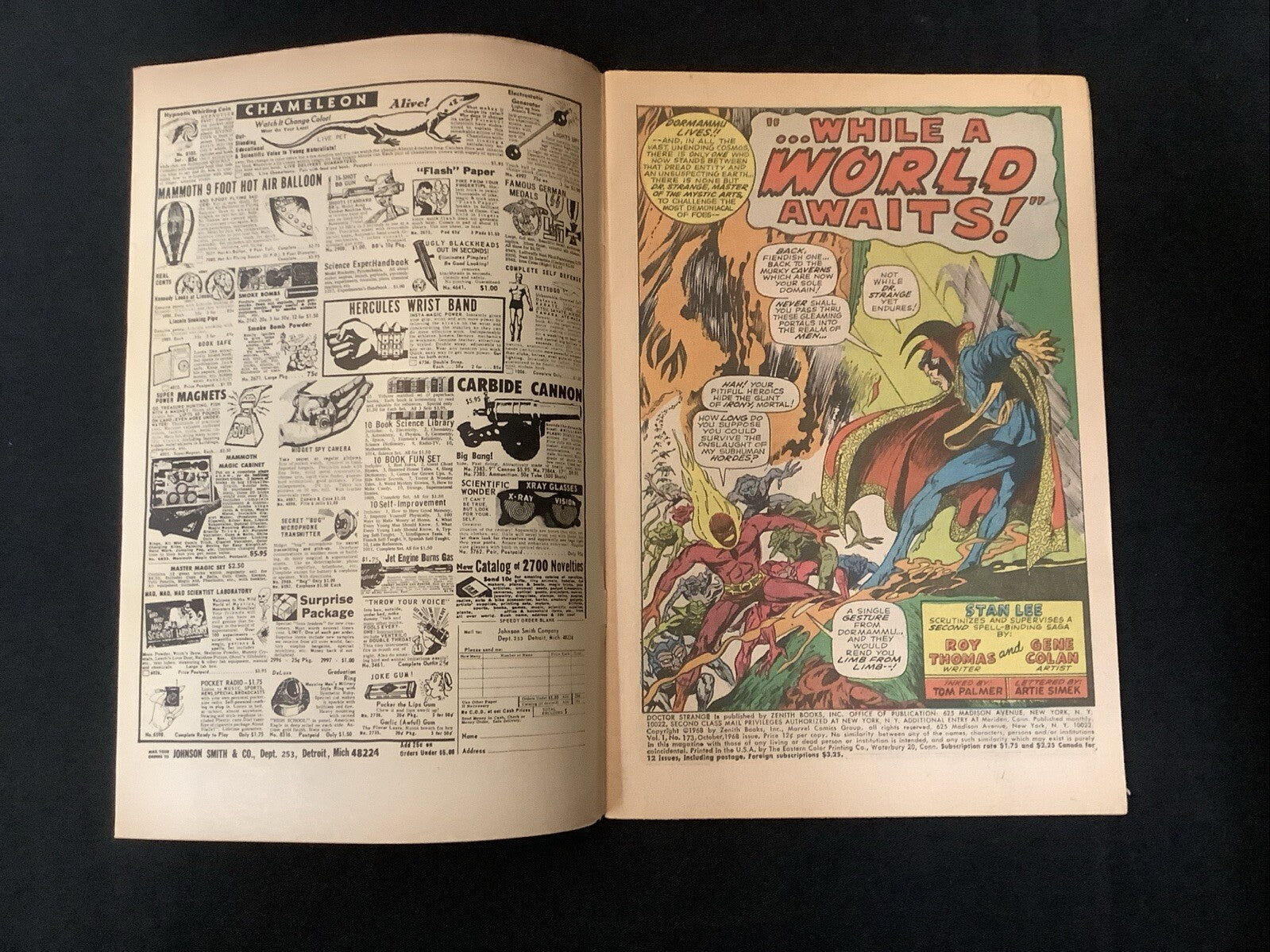 Doctor Strange #173 (1968) F/VF (7.0) Thomas/Colan, “…While A World Awaits!”