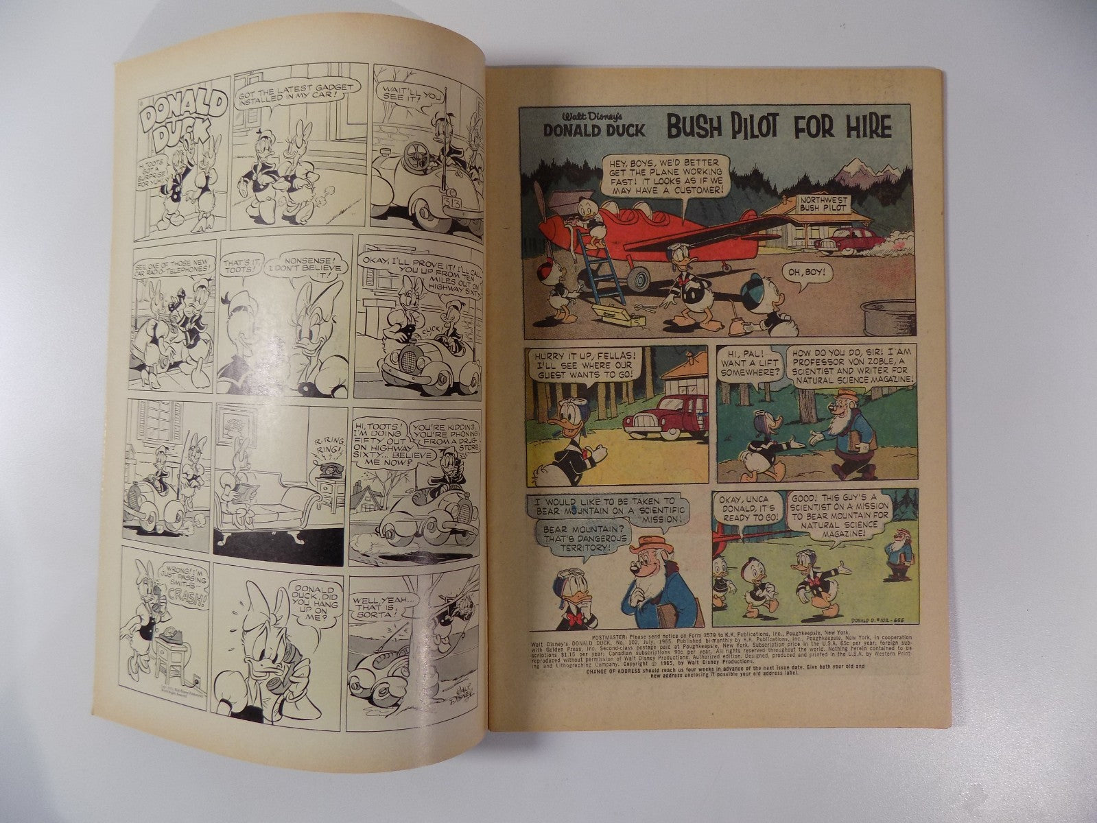 Walt Disney's Donald Duck #102 Gold Key Comic July 1965 Very Fine+