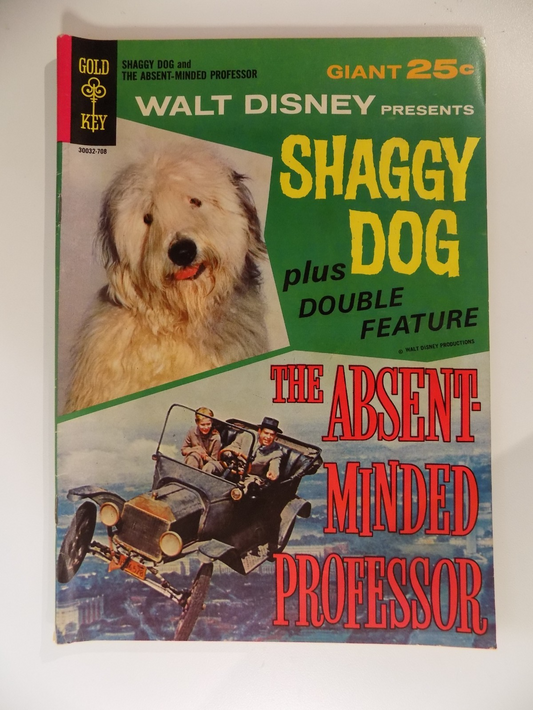 Walt Disney presents Shaggy Dog & The Absented Minded Professor Gold Key 1961 F+