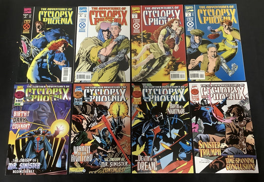Cyclops And Phoenix Comic Bundle: Vol.1 #1-4 + Vol. 2 #1-4 Complete Comic Sets