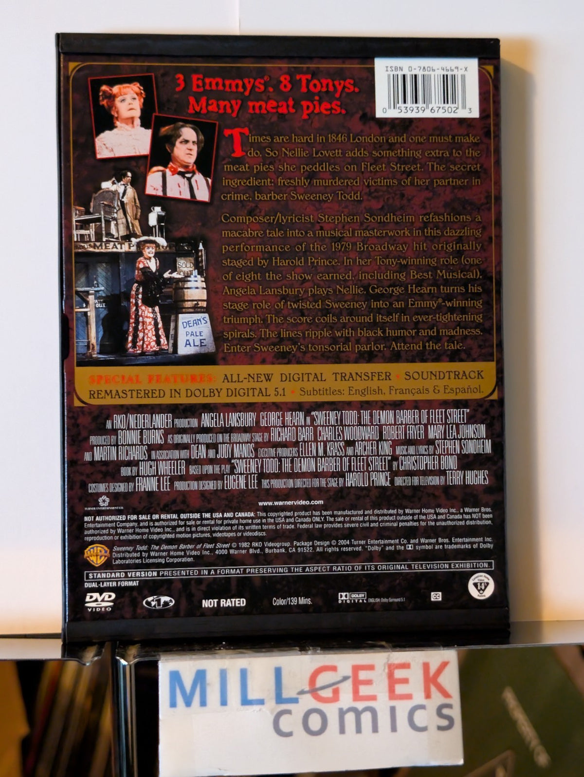 Sweeney Todd - Movie, In Concert, and On Stage, 3 Movie Set (DVD) -JD