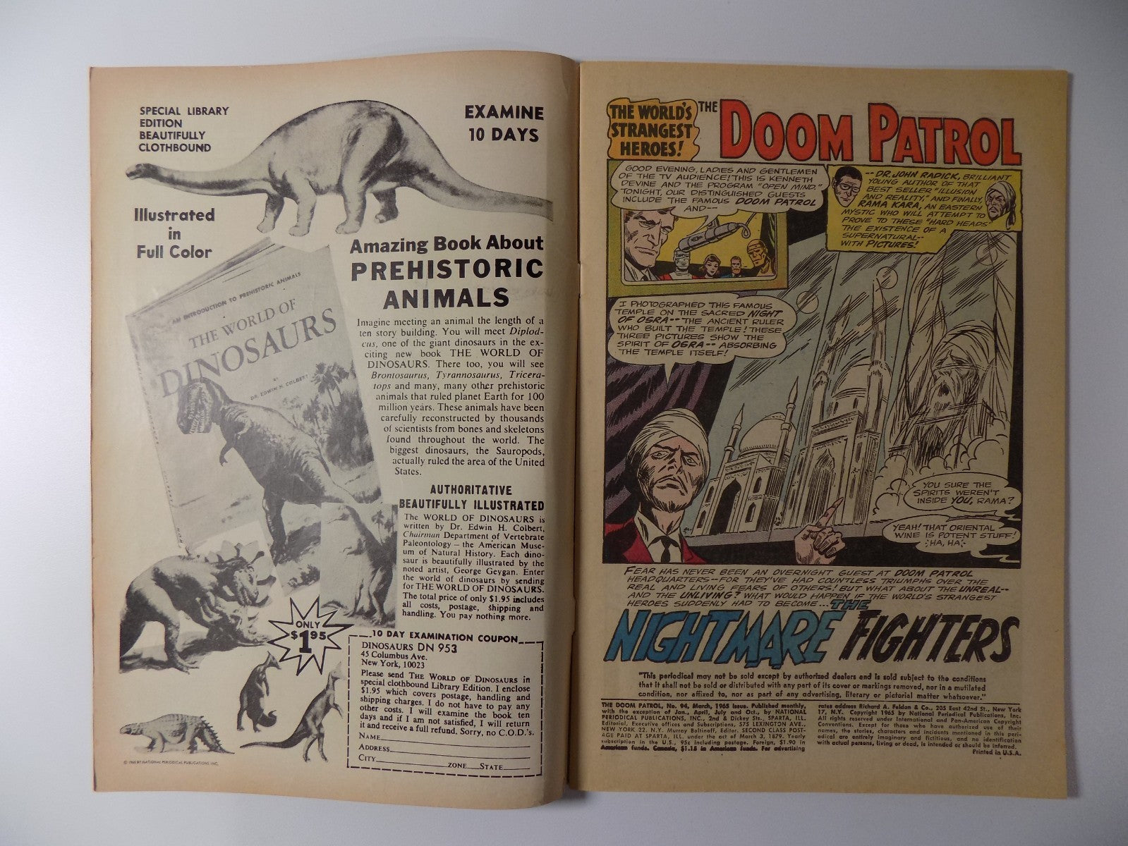 Doom Patrol #94 DC Comic March 1965 Fine-
