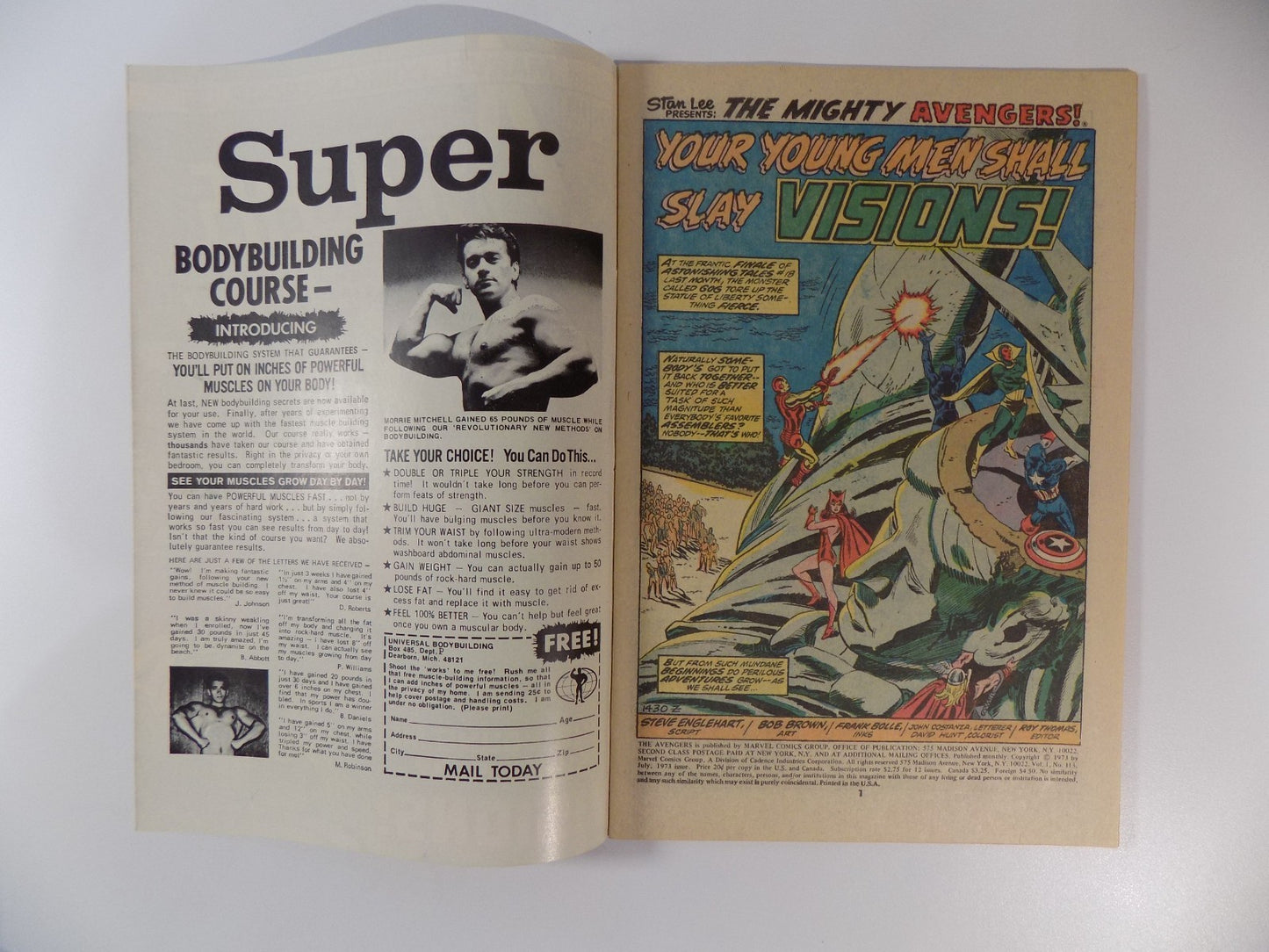 Avengers #113 Marvel Comic July 1973 Fine+