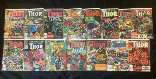 Thor #402-416 Comic Lot, Marvel Comics, 1st App Night Thrasher & New Warriors