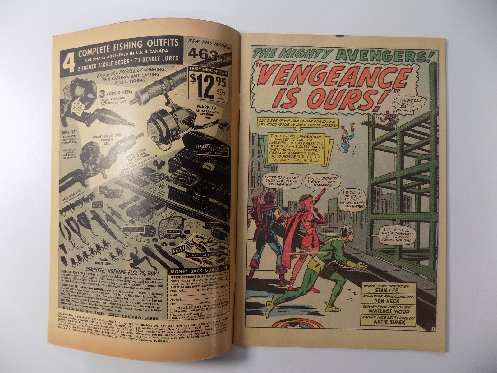 Avengers #20 Marvel Comic September 1965 Very Fine-
