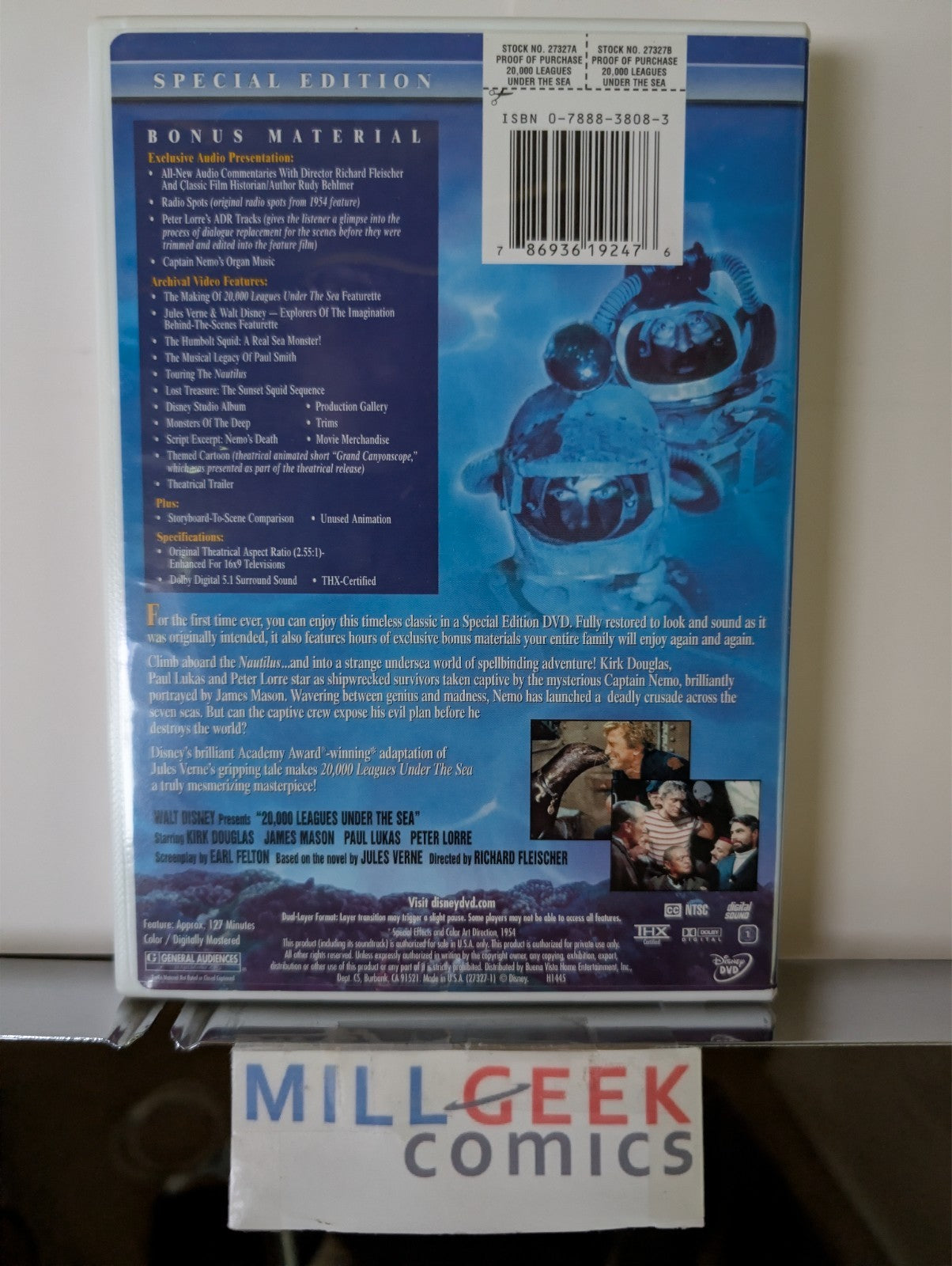 20,000 Leagues Under the Sea / The Rocketeer / Tron, 3 Movie Set (DVD) -JD