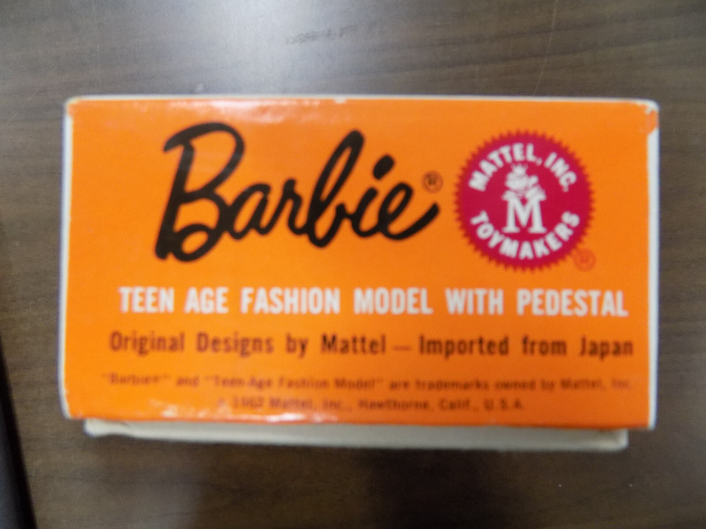 Mattel Barbie Doll 1962 Stock No. 850 Brunette Bubble Cut
