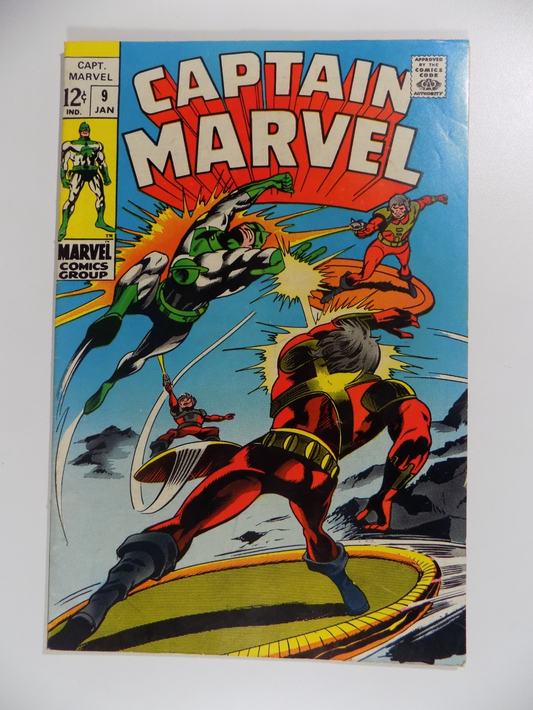 Captain Marvel #9 Marvel Comic January 1969 Fine/Very Fine