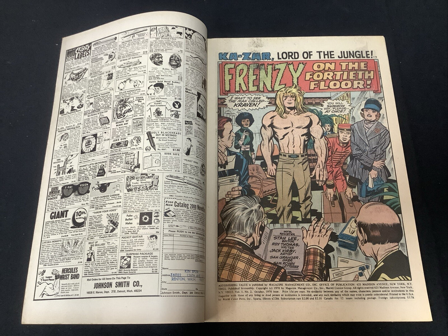 Astonishing Tales #2 (1970 Marvel Comics) VF (8.0) 1st Garokk The Petrified Man