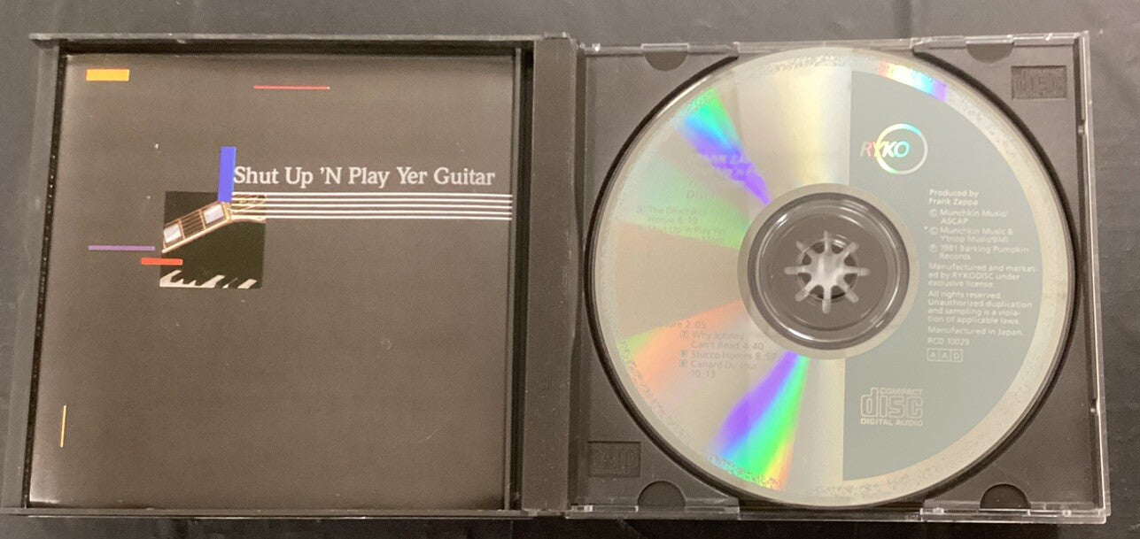 Frank Zappa Shut Up ‘N Play Yer Guitar (2 CD, Japan RYKODISC, Like New) -JD