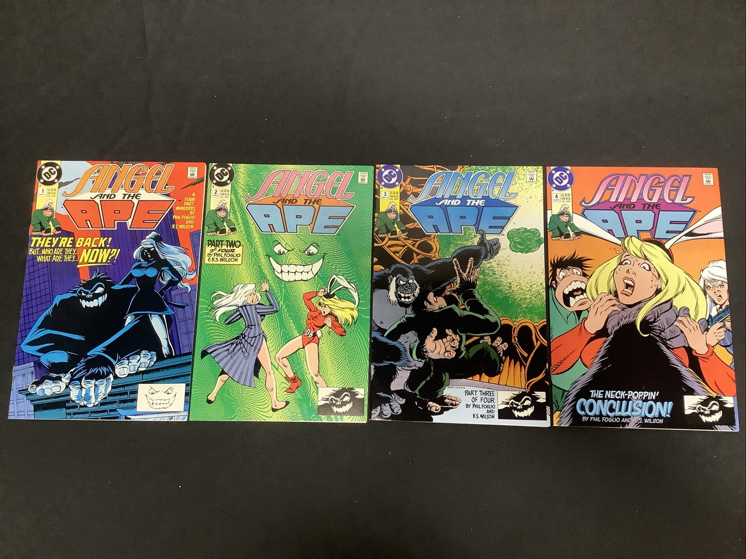 ANGEL AND THE APE COMPLETE COMIC SET DC COMICS 1991 # 1-4, Phil Foglio