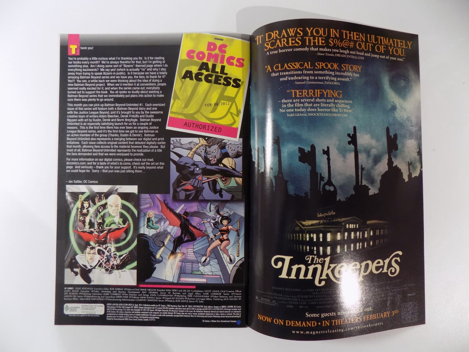 Green Lantern #6 April 2012 Near Mint- 1:200 Sketch Variant