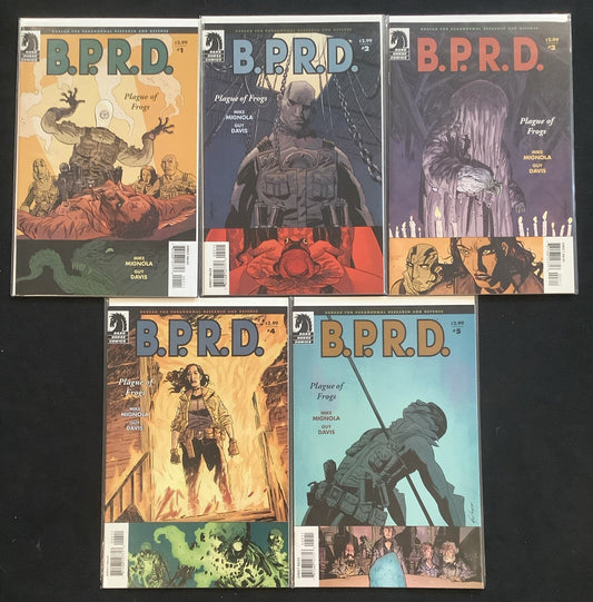 B.P.R.D. Plague of Frogs #1-5 Complete Comic Set, Dark Horse Comics, 2004