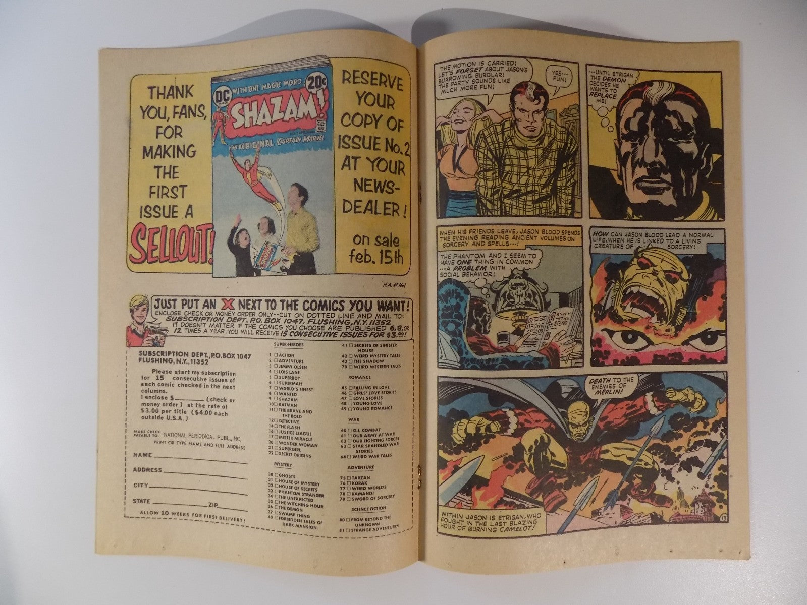 Demon #8 DC Comic April 1973 Very Fine+