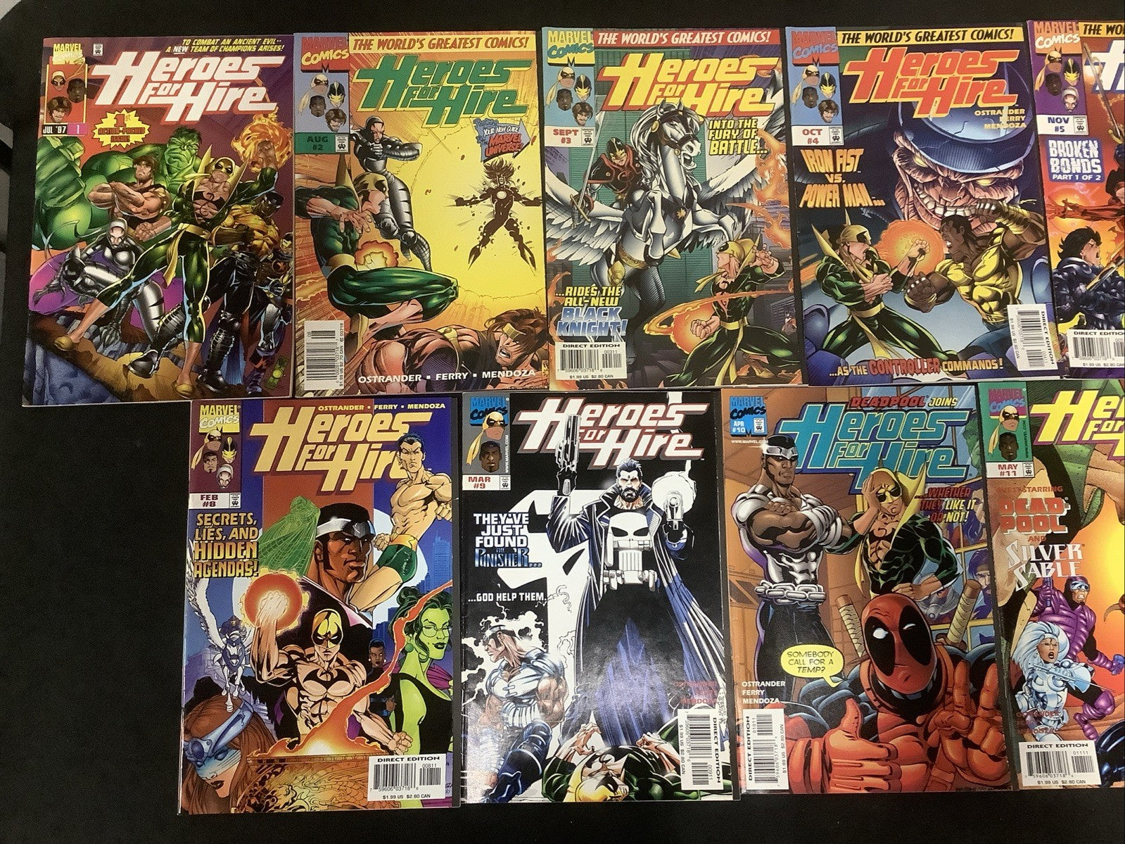 Heroes for Hire #1-13 Comic Lot, Marvel, John Ostrander, Deadpool Team-up