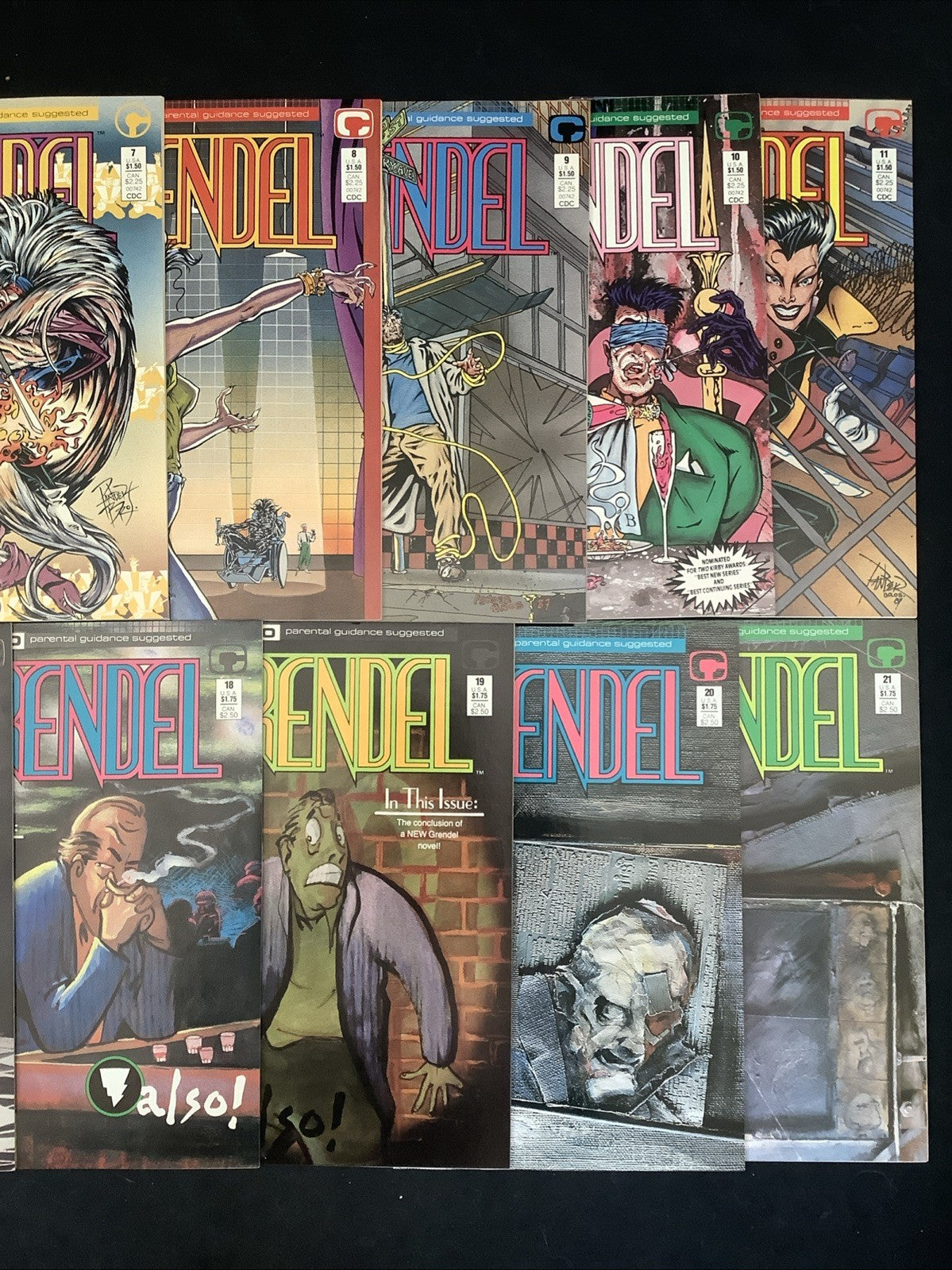Grendel #1-21 Comic Lot, Comico, Matt Wagner, Dave Stevens, Newsstand #1-3, 1986