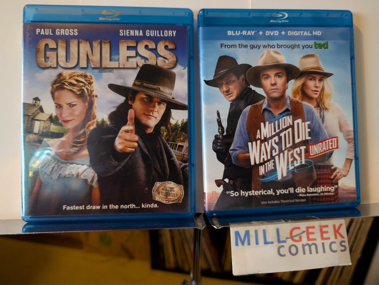 Gunless RARE OOP/ A Million Ways To Die in the West, 2 Movie Set (Blu-ray) -JD