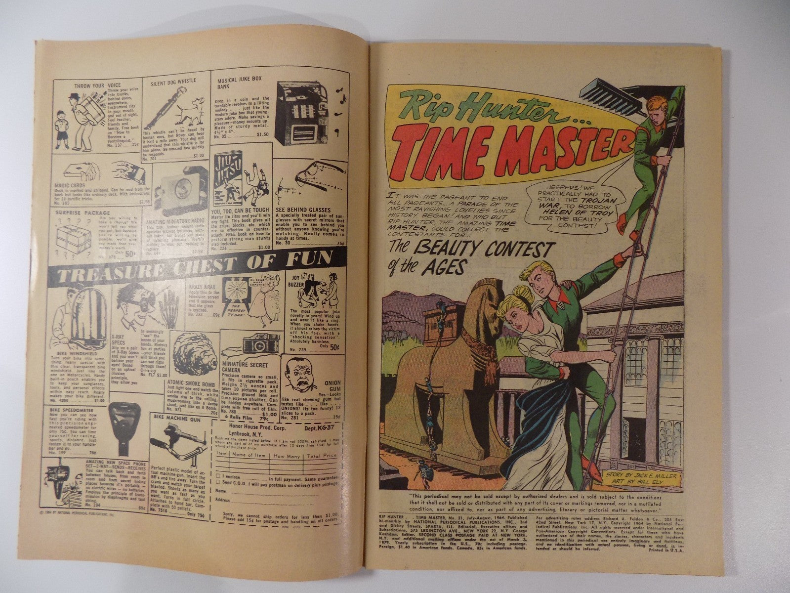 Rip Hunter Time Master #21 DC Comic August 1964 Very Fine-