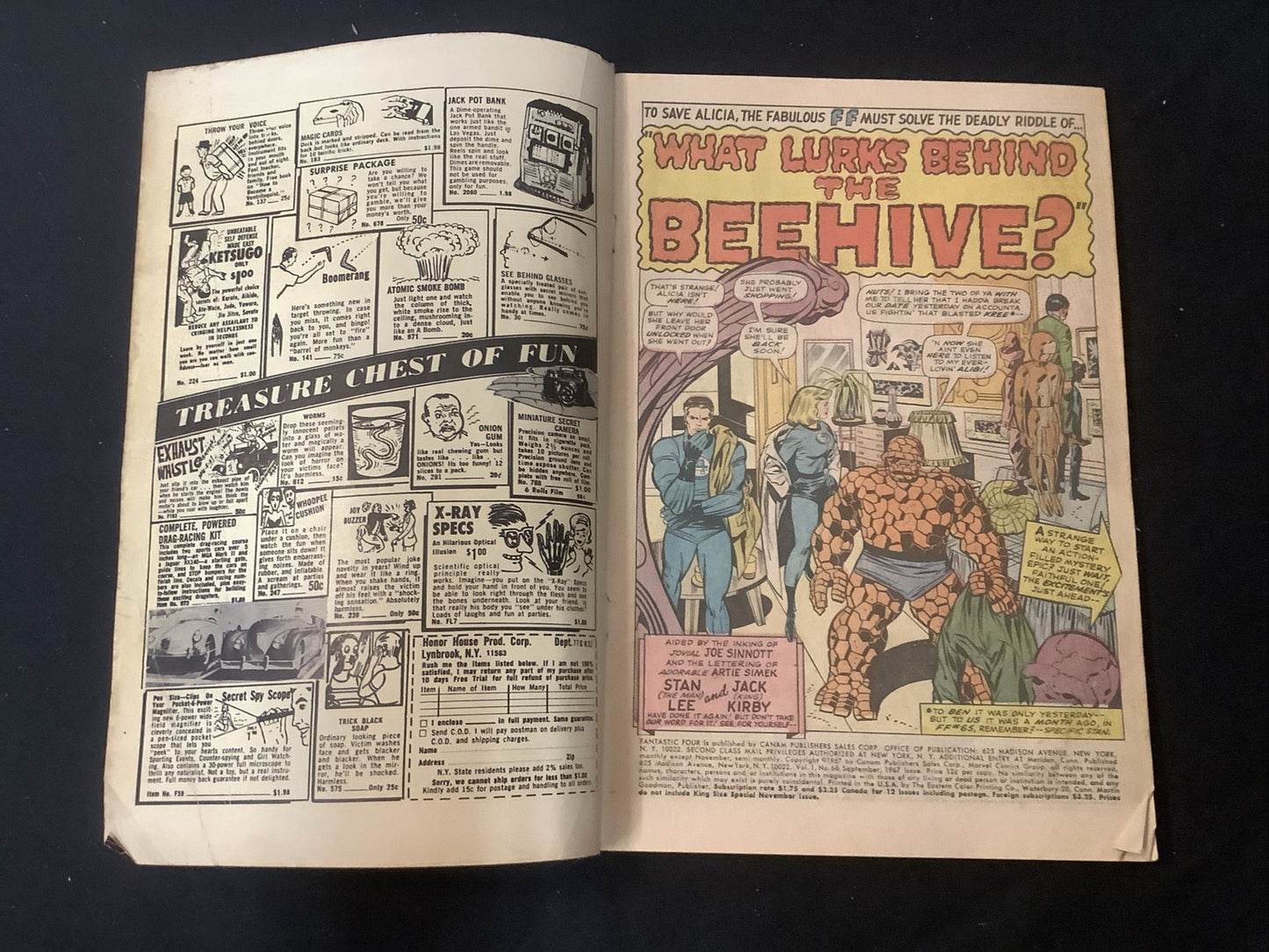 Fantastic Four #66 (1967) VG- (3.5) Origin of HIM (Adam Warlock) Stan Lee, Kirby