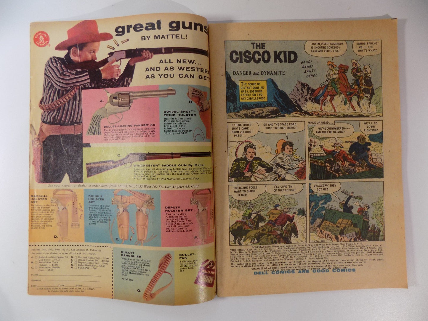 Cisco Kid #41 Final Issue! Dell Comic December 1958 Fine