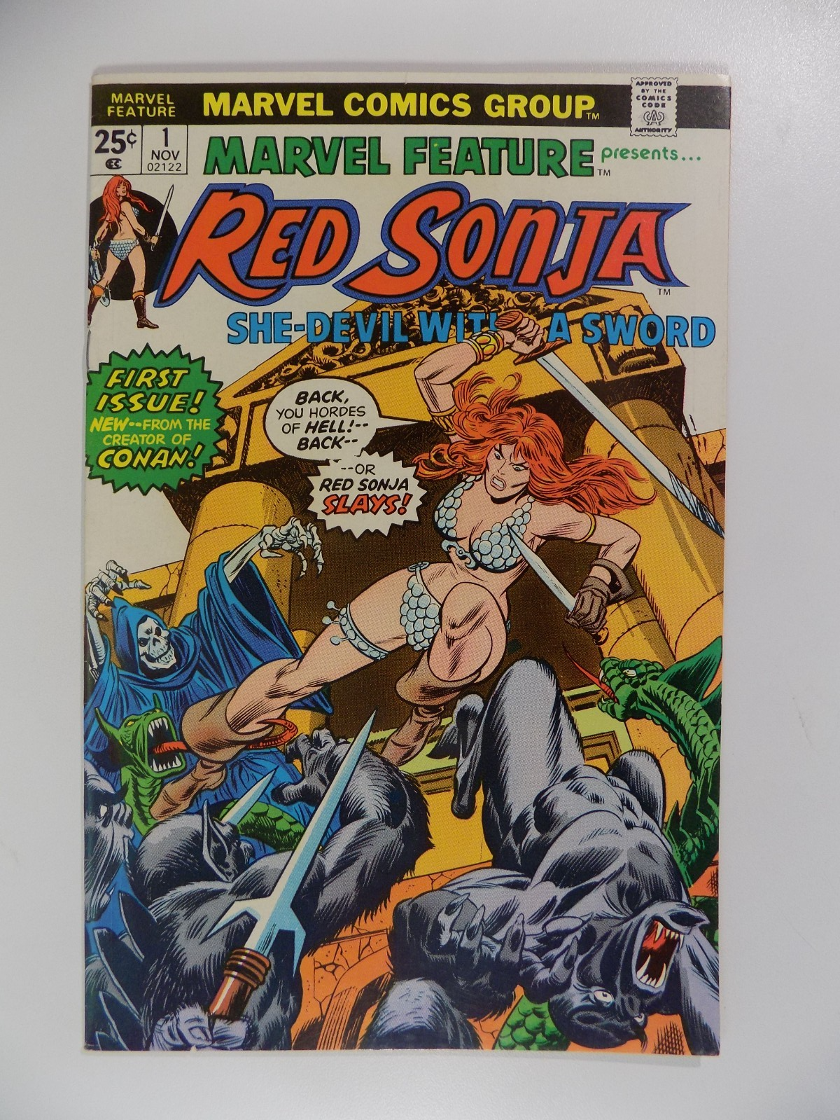 Marvel Feature #1 Marvel Comic Red Sonja November Very Fine+
