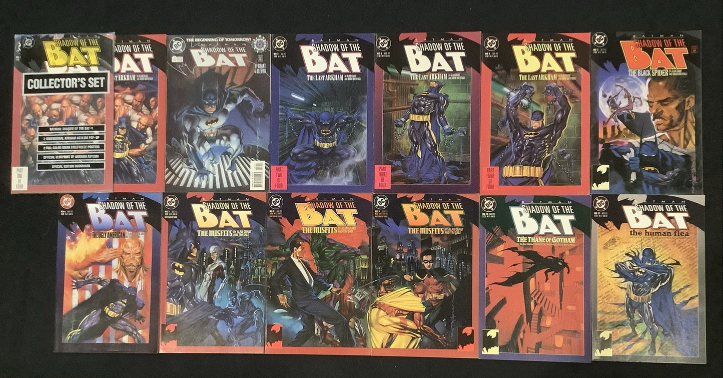 Batman Shadow of the Bat #0-11 + Sealed #1 Comic Lot, DC Comics, 1st App Zsasz