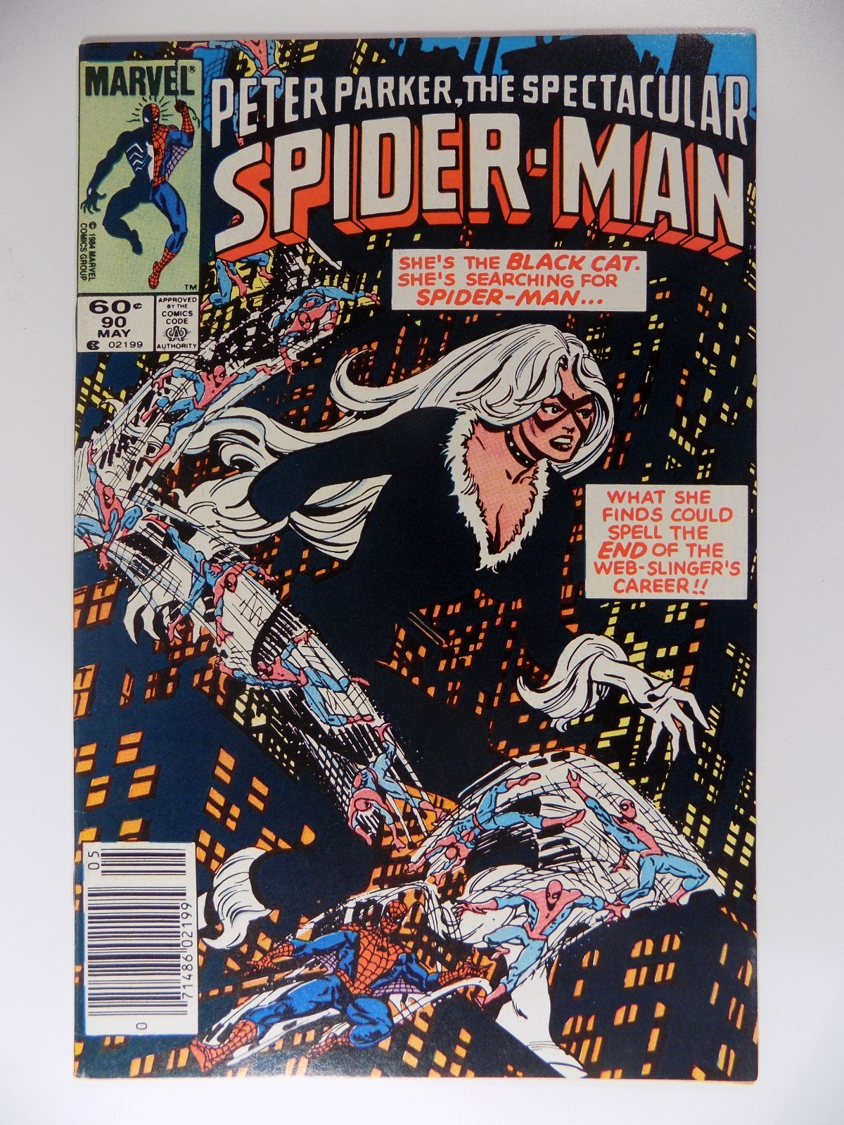 Spectacular Spider-Man #90 Marvel Comic Newsstand May 1984 Very Fine+