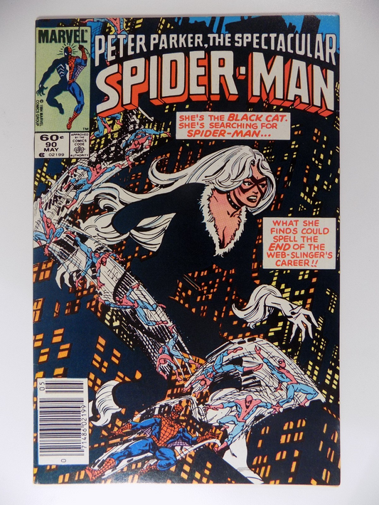 Spectacular Spider-Man #90 Marvel Comic Newsstand May 1984 Very Fine+