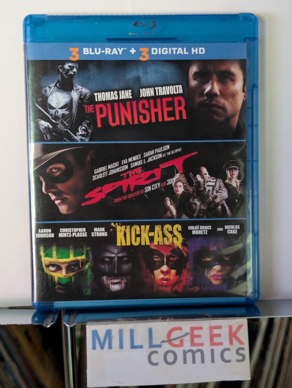 The Punisher / The Spirit / Kick-Ass, 3 Movie Set (Blu Ray) -JD
