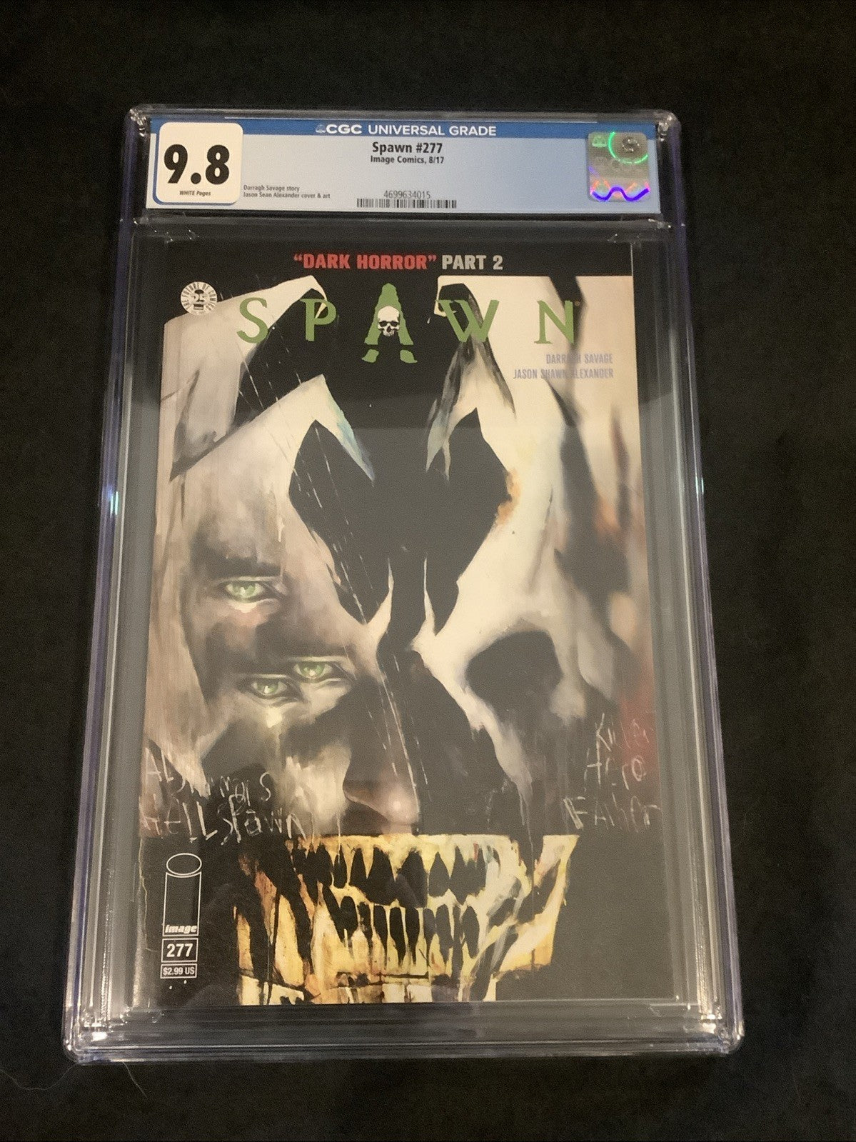 Spawn #277 (Image Comics) CGC Graded 9.8 (NM/M) White Pages, Darragh Savage