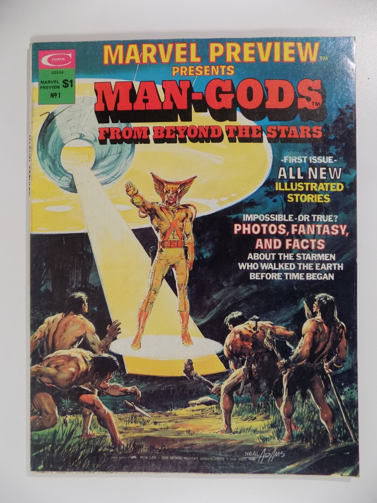 Marvel Preview Magazine #1 Man-Gods From Beyond the Stars Curtis 1975 Very Fine