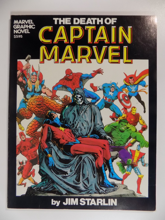 The Death of Captain Marvel 1982 Marvel Graphic Novel 2nd Print Fine/Very Fine