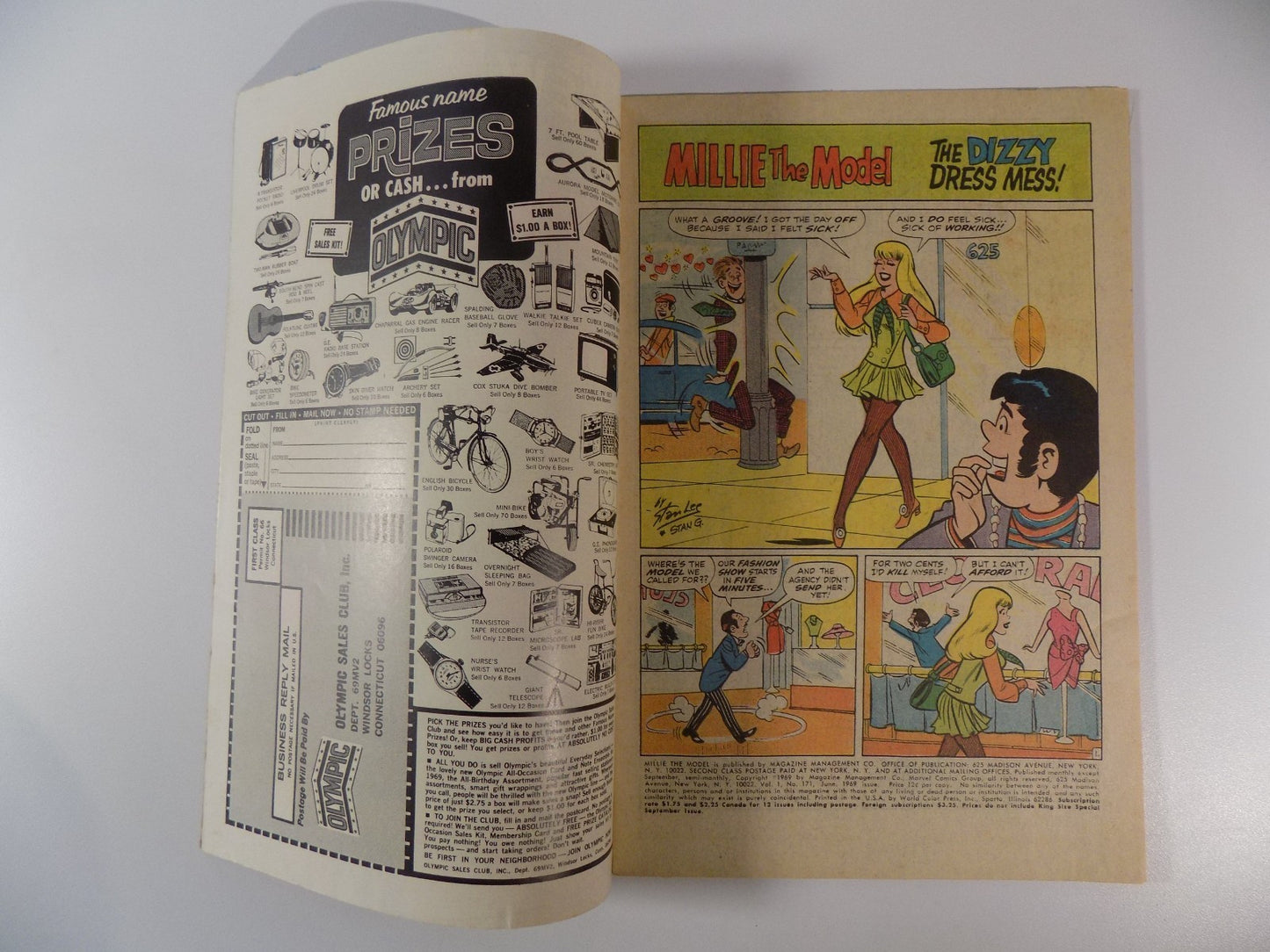 Millie The Model #171 Marvel Comic June 1969 Very Fine-