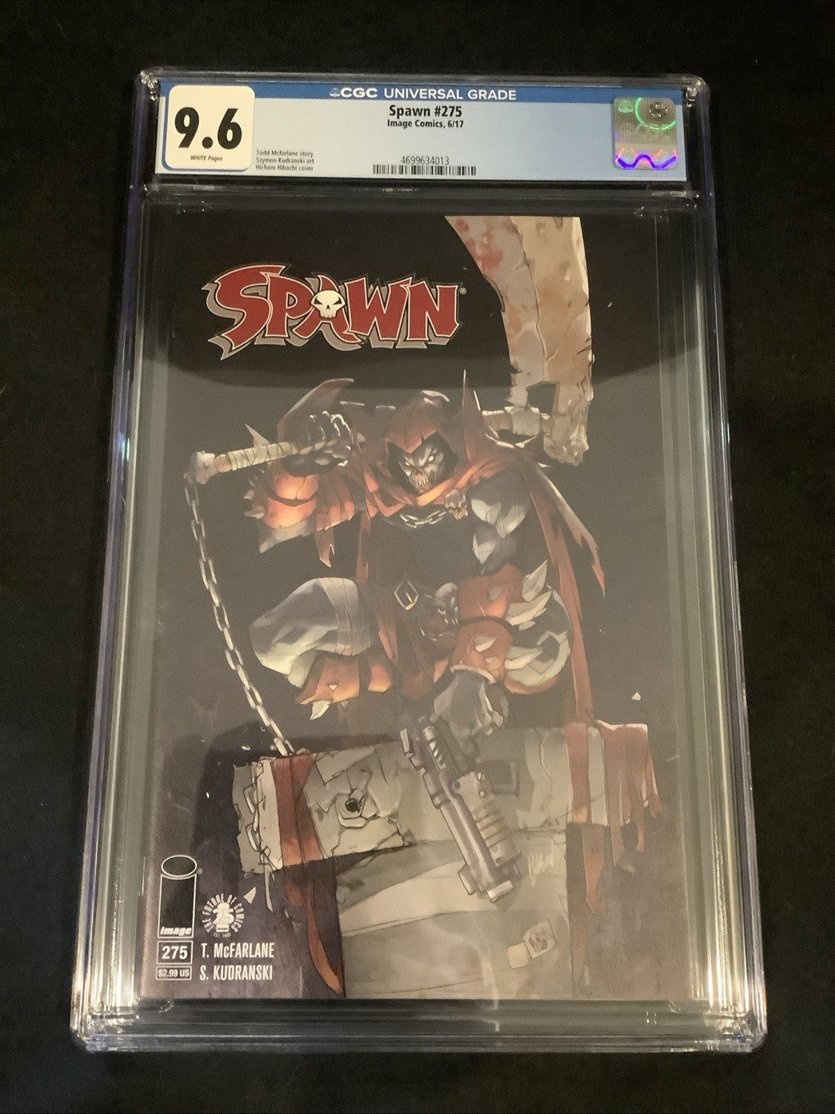 Spawn #275 (Image Comics) CGC Graded 9.6 (NM+) White Pages, McFarlane, 2017