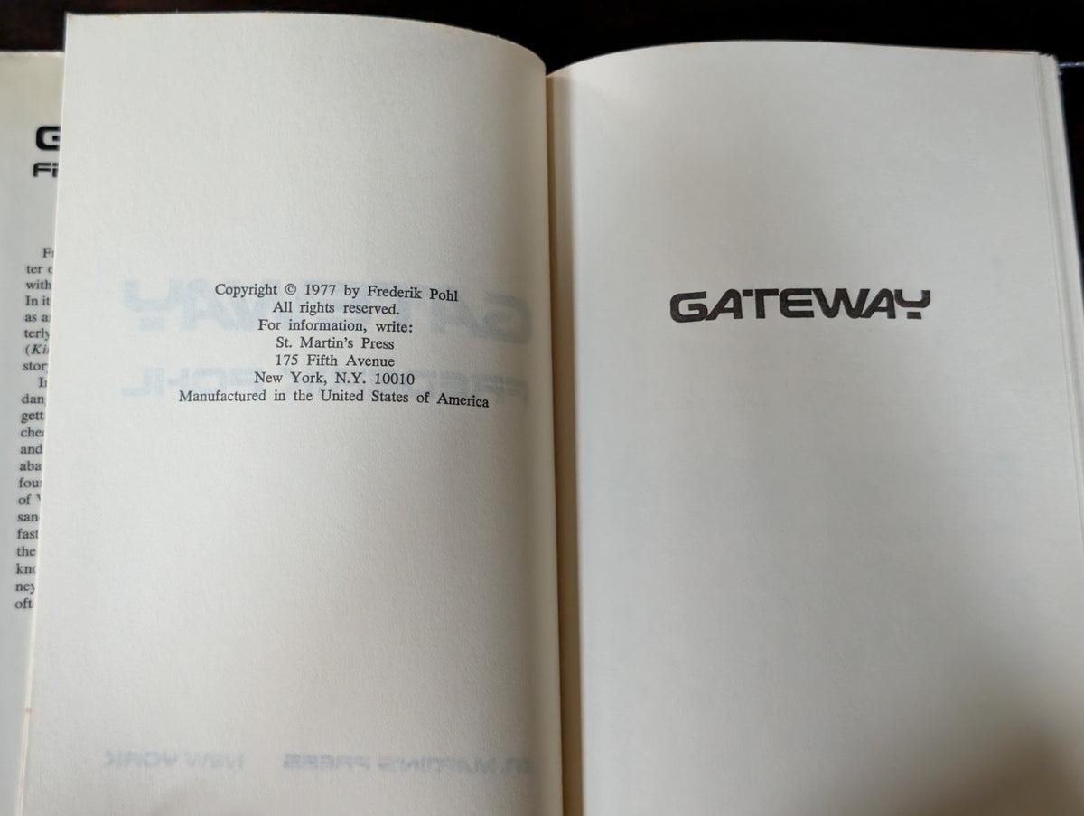 Gateway by Frederick Pohl (1977, Hardcover) -JD