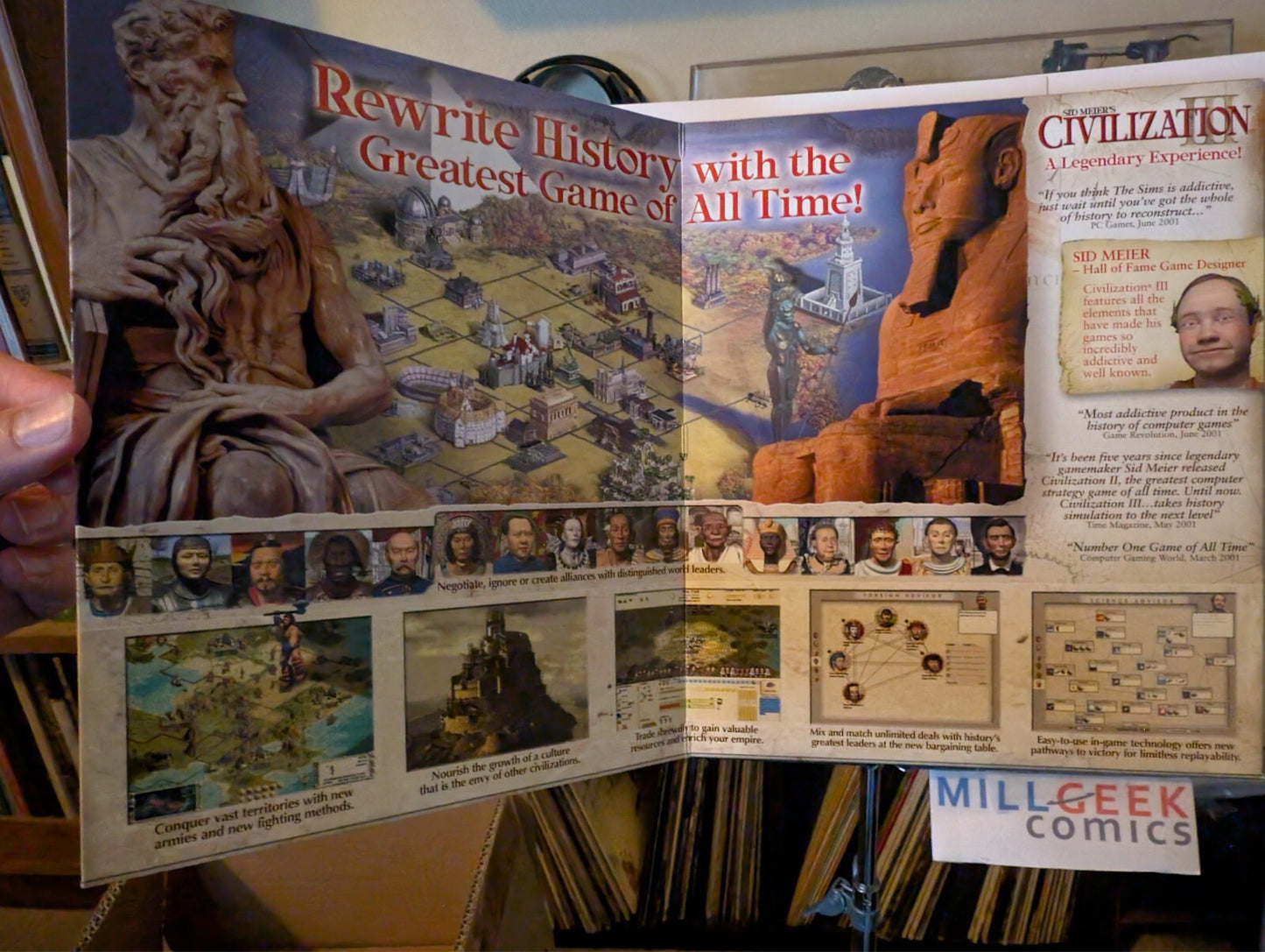 Sid Meier's Civilization III (2001 PC) SEALED, US Complete Big Box CD-ROM -JD