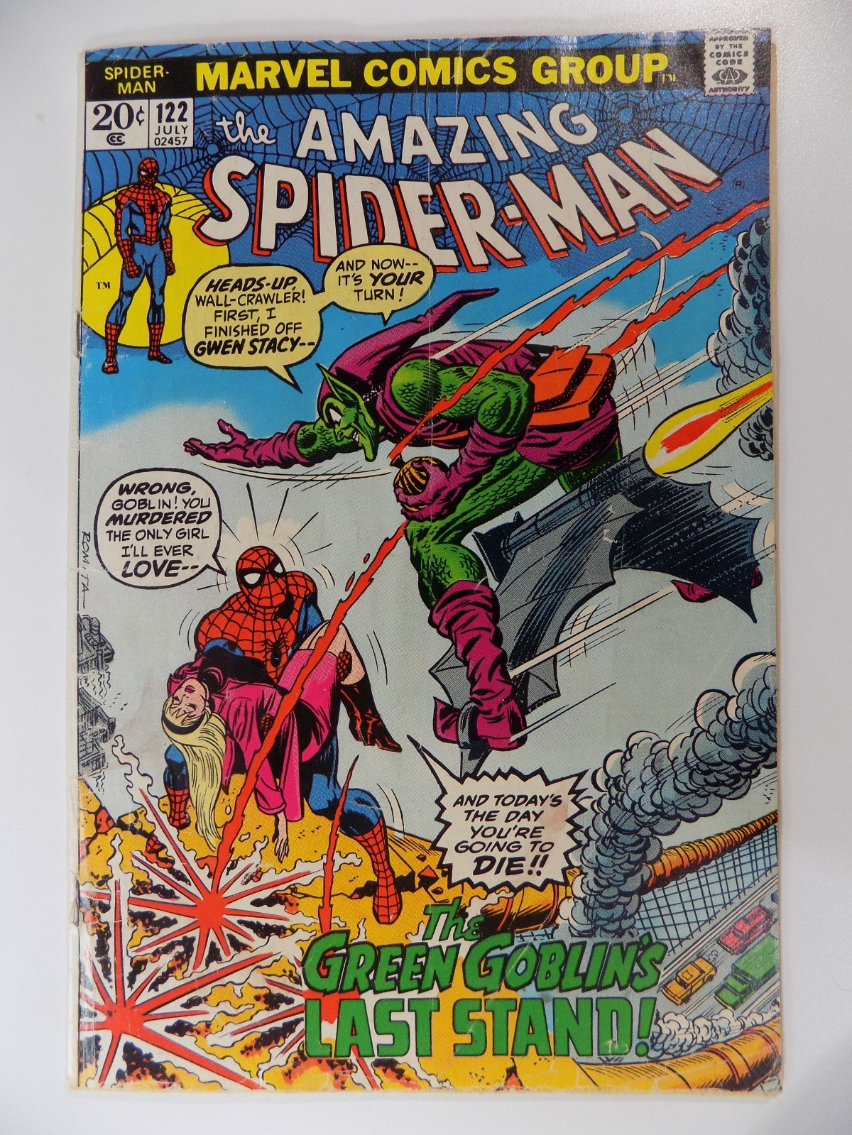 Amazing Spider-Man #122 Marvel Comic July 1973 Good/Very Good