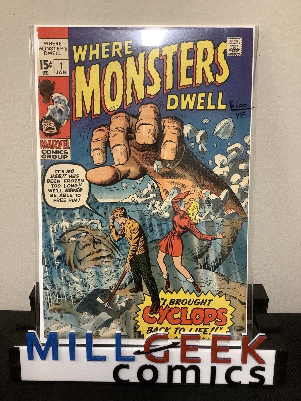 Where Monsters Dwell #1 (Marvel Comics January 1970) VF (8.0) The Cyclops