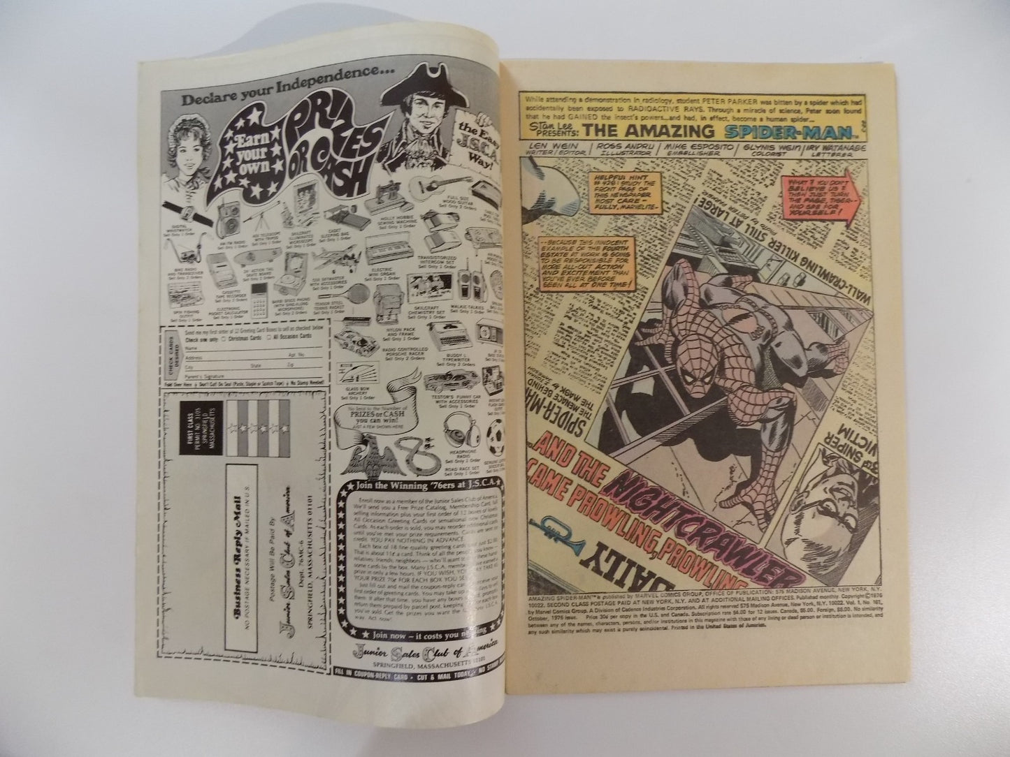 Amazing Spider-Man #161 Marvel Comic October 1976 Fine/Very Fine