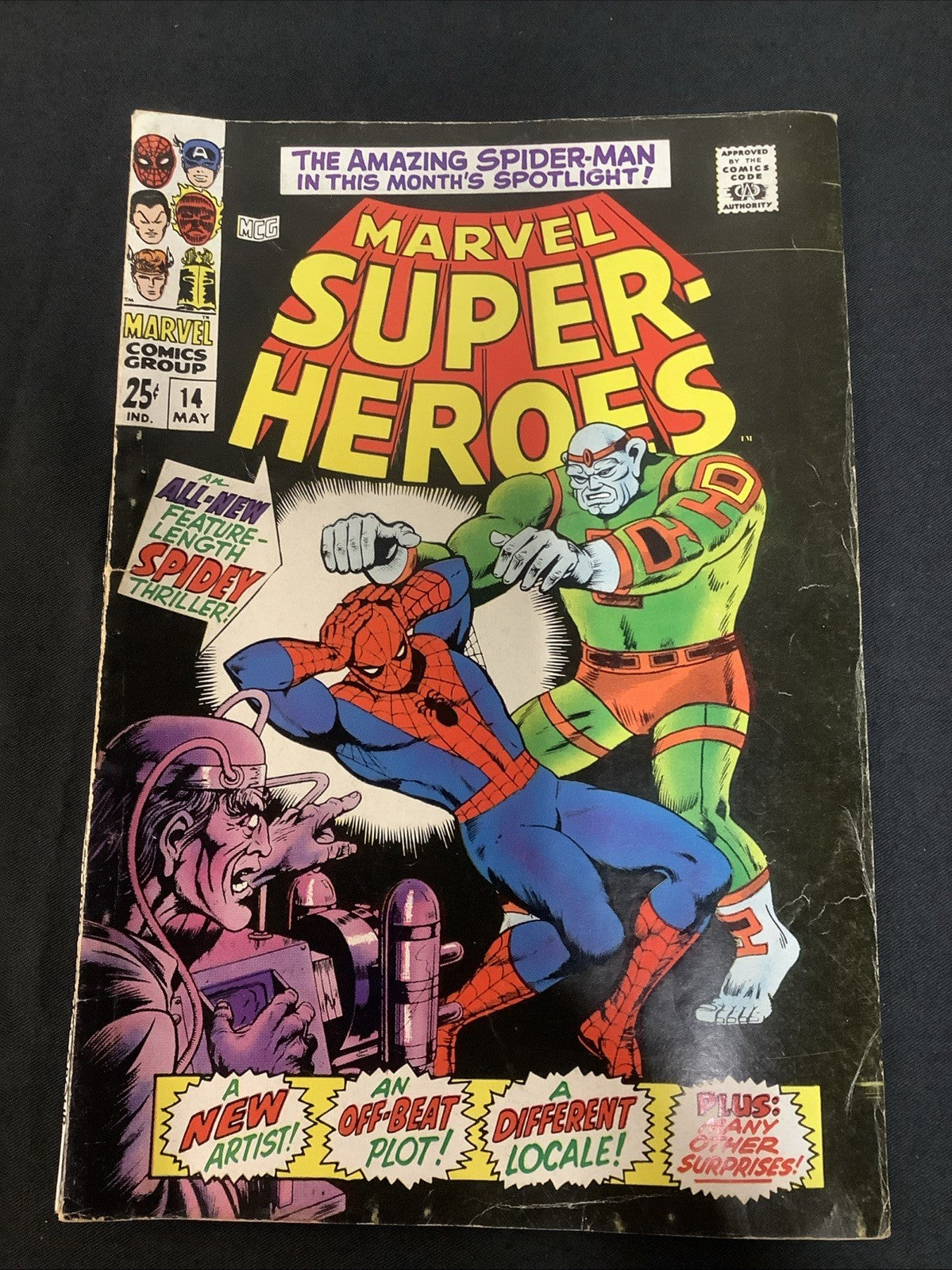 Marvel Super-Heroes #14 (Marvel Comics May 1968) VG/F (5.0) Solo Spidey!