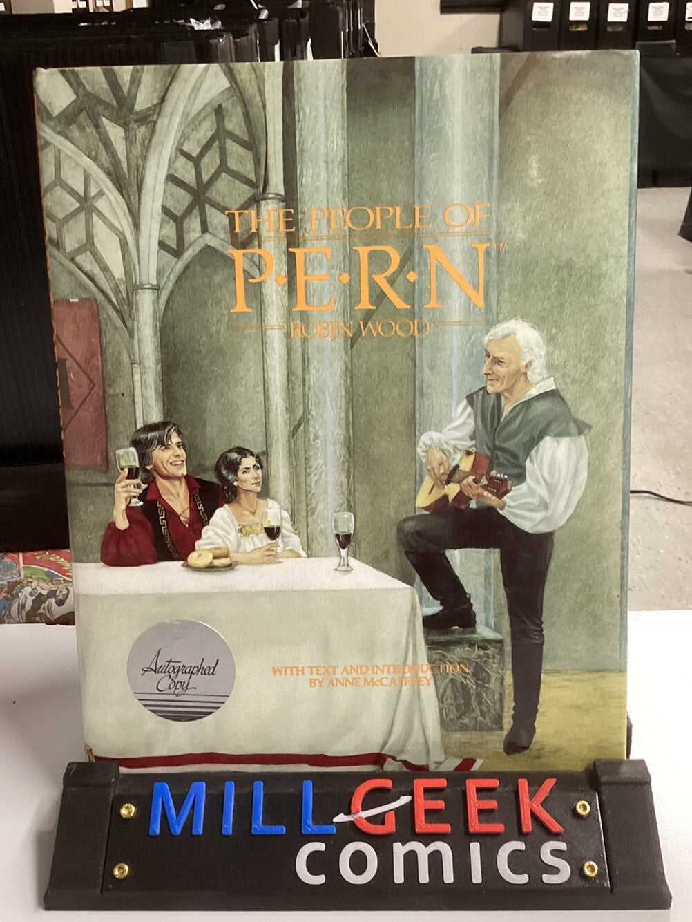 The People Of Pern Anne McCaffery Robin Wood Hardcover, Dust Jacket, Autographed