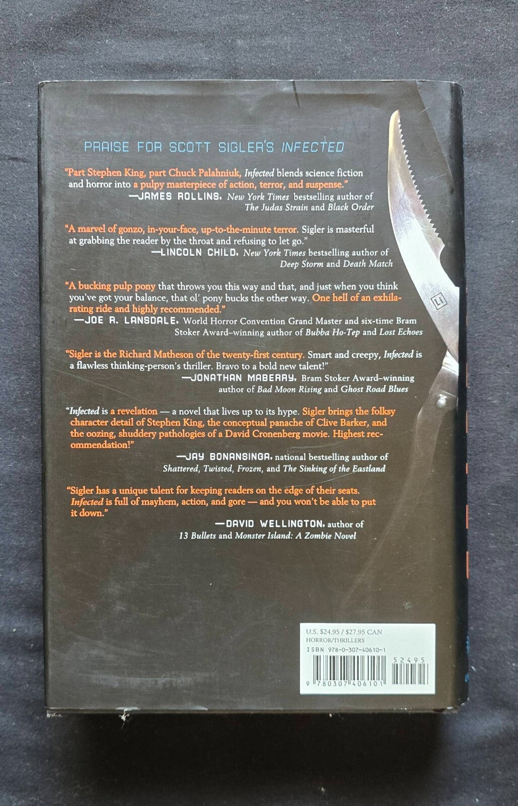 Infected by Scott Sigler (1st ed HC w/DJ 2008) JD