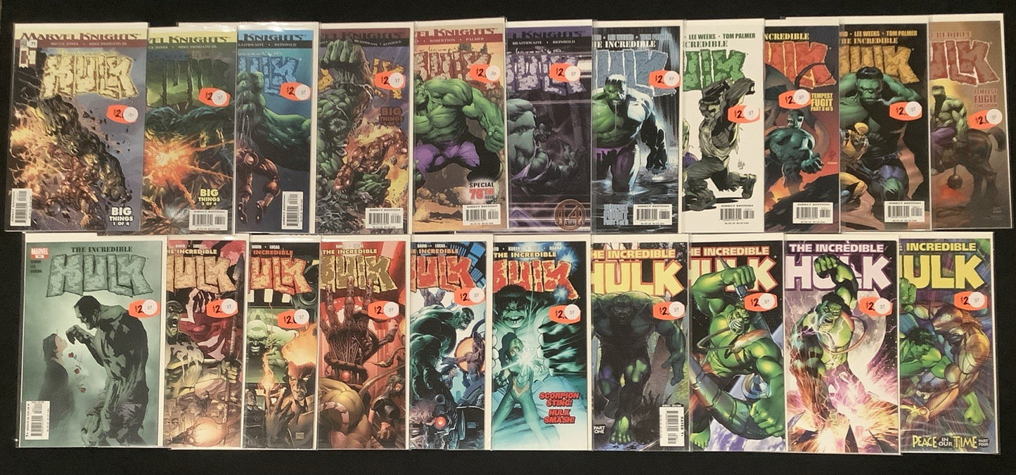 Incredible Hulk #71-91 Comic Lot, Marvel Comics, Daniel Way, 2004
