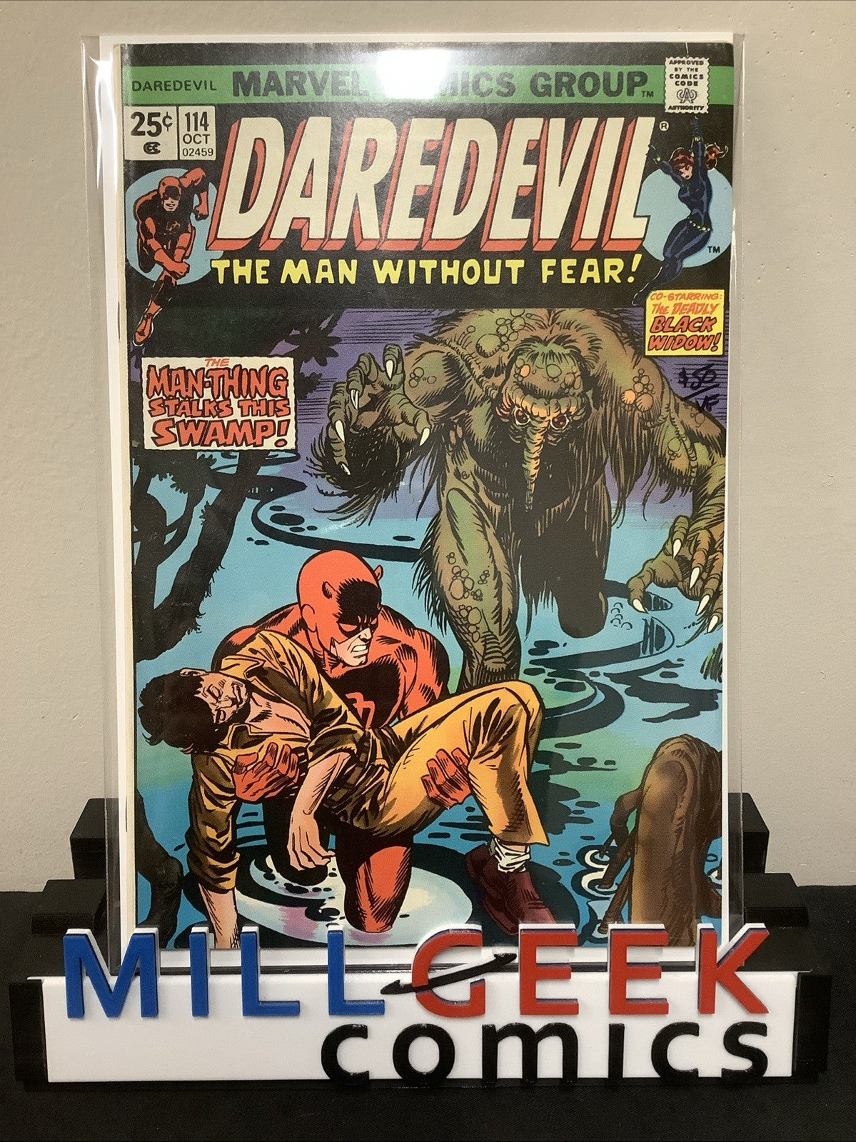Daredevil #114 (Marvel Comics October 1974) VF (8.0) Steve Gerber, Man-Thing